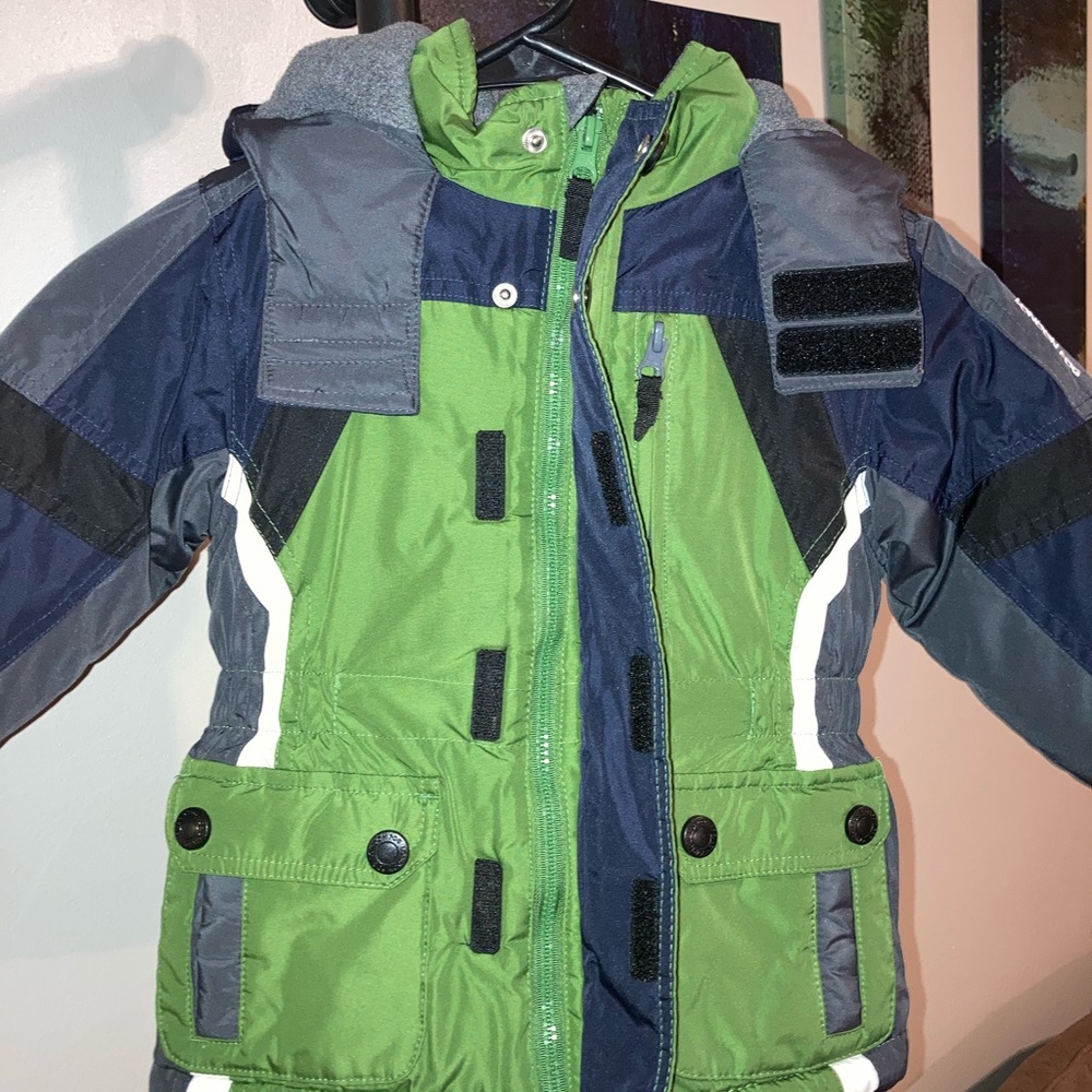 Navy Blue & Green London Fog Coat (Kids/Unisex)